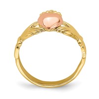 14K Two-tone Claddagh Size 1 Ring view 2