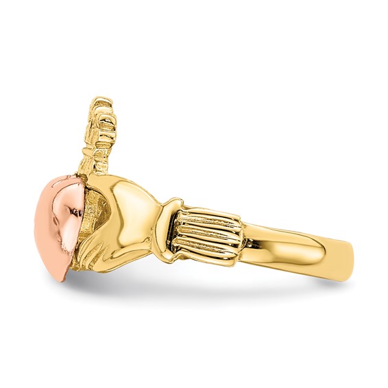 14k Two-tone Claddagh Size 1 Baby / Childs Ring