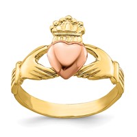 14K Two-tone Claddagh Size 1 Ring view 1