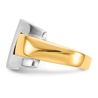 14K Two-tone Polished Buckle Ring view 4