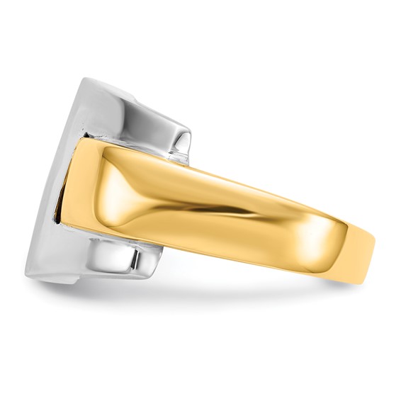 14k Two-tone Polished Buckle Ring