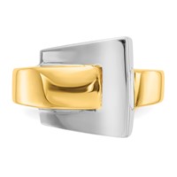 14K Two-tone Polished Buckle Ring view 5