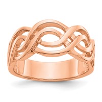 14K Rose Gold Infinity Ring view 1