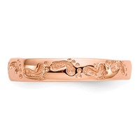 14K Rose Gold Footprints Ring view 4