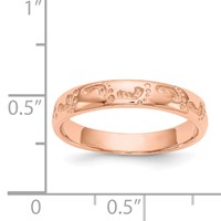 14K Rose Gold Footprints Ring view 3
