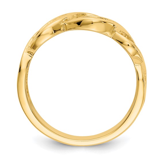 Gold Polished Infinity Rings