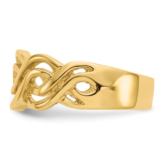 Gold Polished Infinity Rings