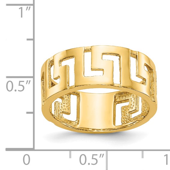 14k Greek Key Band