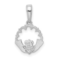 14K Polished Claddagh Pendant view 3