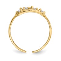 14K Yellow Gold CZ Toe Ring view 2