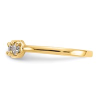 14K Yellow Gold CZ Toe Ring view 3