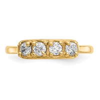 14K Yellow Gold CZ Toe Ring view 4