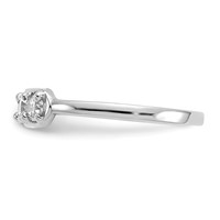 14K White Gold CZ Toe Ring view 3
