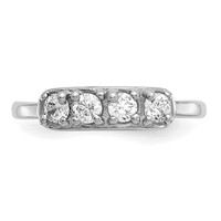14K White Gold CZ Toe Ring view 4