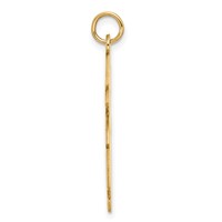 14K Yellow Gold Satin Girl Charm view 2
