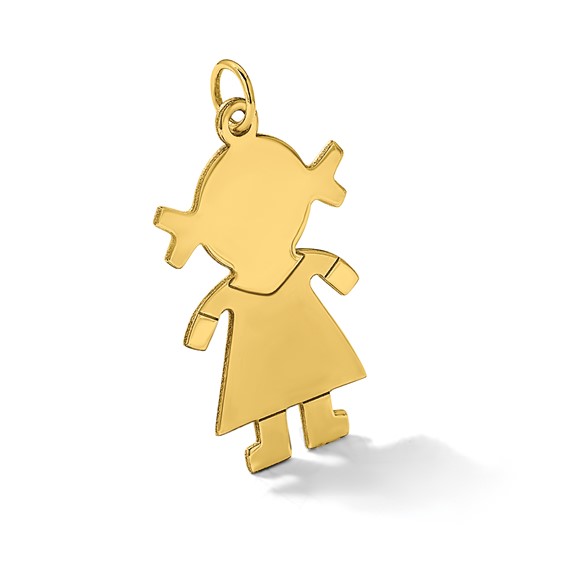 14k Satin Girl Charm