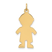 14K Satin Boy Charm view 3