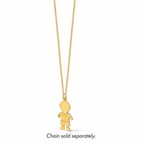 14K Satin Boy Charm view 5