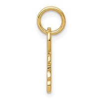 14K Yellow Gold Polished 3D Rounded Top Key Charm view 2