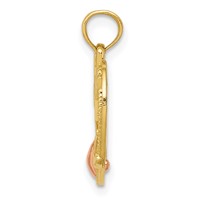14K Two-tone #1 Wife in Heart Pendant with Heart view 2
