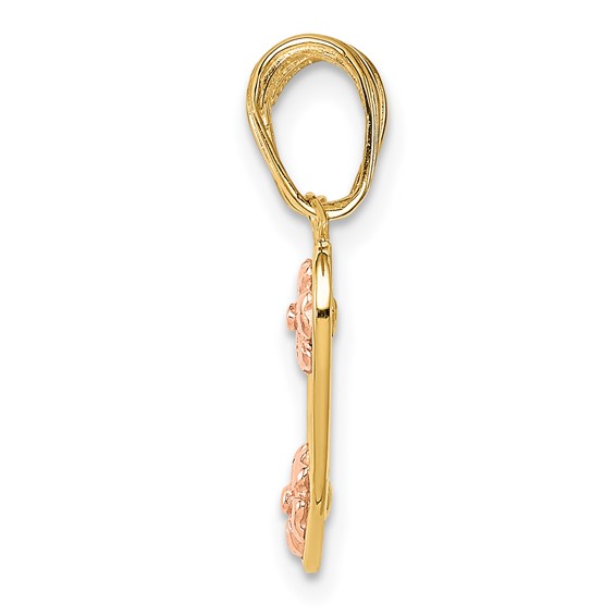 Gold  Two-tone 2-Piece Break-apart MOMMY/ME Pendant