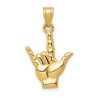 Gold I LOVE YOU ASL Charm