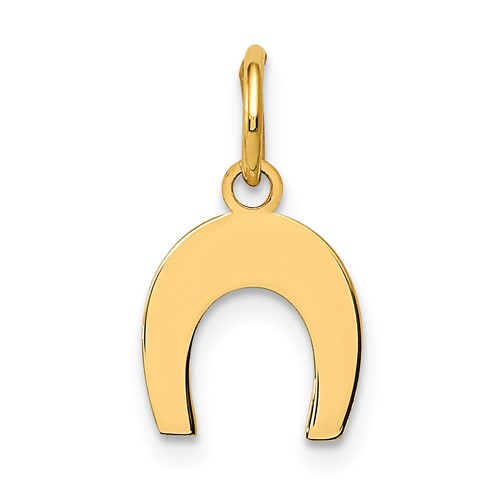 14K Yellow Gold Horseshoe Charm