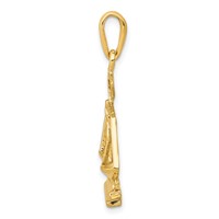 14K Yellow Gold Scales of Justice Pendant view 2