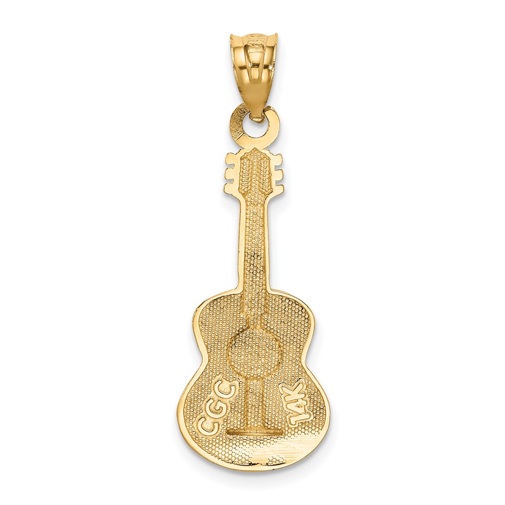 14k Enameled Guitar Pendant (K1790)
