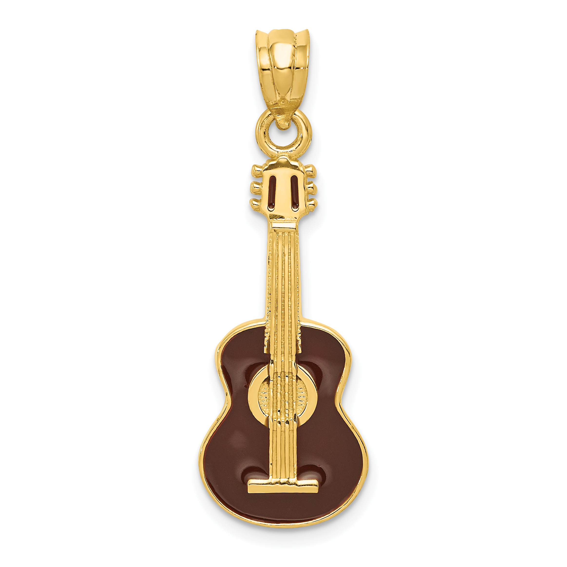 14k Enameled Guitar Pendant (K1790)