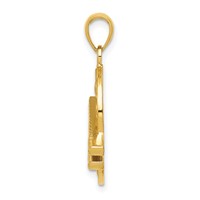 14K Yellow Gold Multi-color Enameled Artist Palette Charm view 2