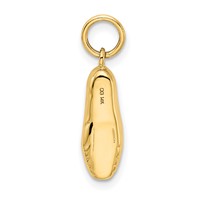 14K Yellow Gold 3-D Ballet Slipper Pendant view 3