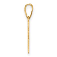 14K Yellow Gold Small Yellow Enameled Awareness Ribbon Charm view 2