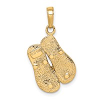 14K and White Rhodium Double Flip-Flop Pendant view 4