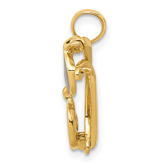 Gold Polished Sunglasses Pendant