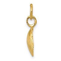14K Yellow Gold Seashell Pendant view 2