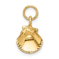 14K Yellow Gold Seashell Pendant view 3