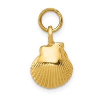 14K Yellow Gold Seashell Pendant view 1