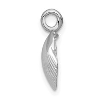 14K White Gold Seashell Pendant view 2
