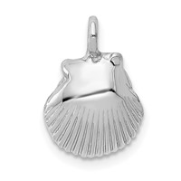 14K White Gold Seashell Pendant view 1