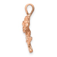 14K Rose Gold Rose-Gold Rose Charm view 2