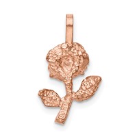 14K Rose Gold Rose-Gold Rose Charm view 3