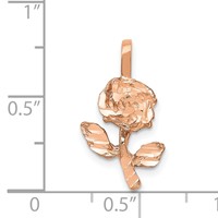 14K Rose Gold Rose-Gold Rose Charm view 4