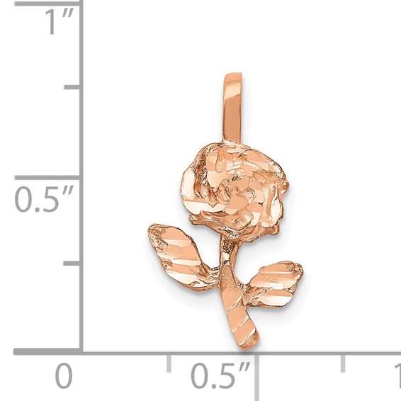 14k Rose-Gold Rose Charm