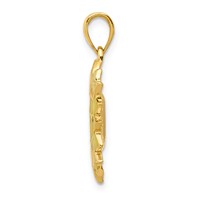 14K Yellow Gold Enameled Yellow Sunflower Pendant view 2