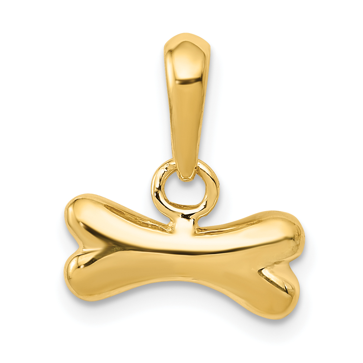 14k Dog Bone Pendant (K1980)