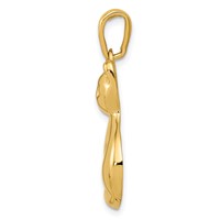 14K Yellow Gold Cat Pendant view 2