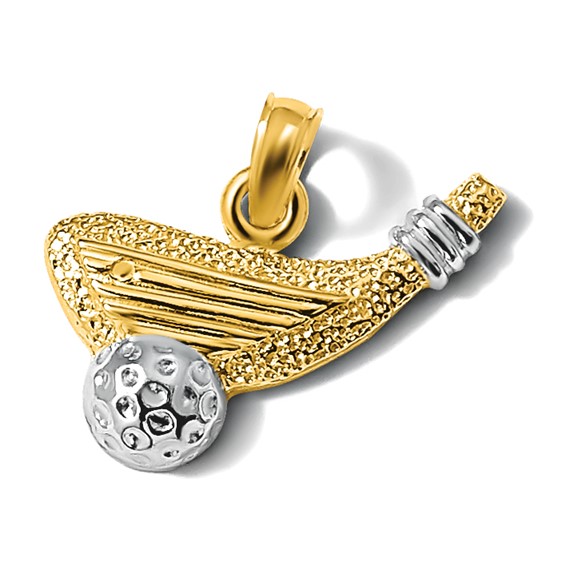 Gold Polished Golf Pendants