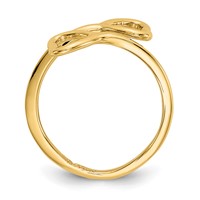 14K Double Heart Toe Ring view 2