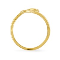 14K Double Heart Toe Ring view 3